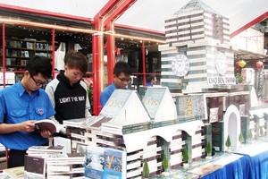 Book exhibition in HCM City book street