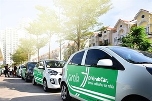Grab cars (Photo: VNA)