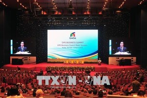 VCCI President Vu Tien Loc delivers opening remarks at the GMS Business Summit (Photo: VNA)