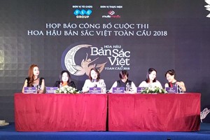 At the press conference of the pageant (Photo: Hanoimoi)