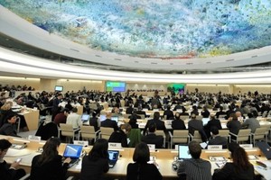 A meeting of the UN Human Rights Council (Source: The Algemeiner)