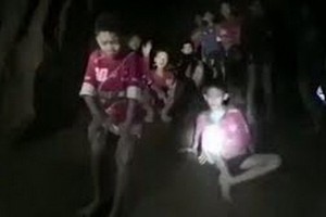 Boys are found alive after nine days trapped inside Tham Luang cave (Photo: BBC)