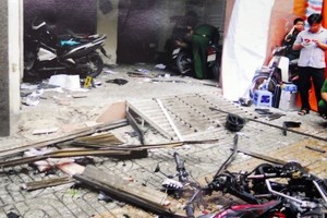 At the explosion scene (Photo: VNA)