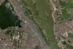 A photo of Hanoi taken by the VNREDSat-1 Illustrative image (Photo: VNA)