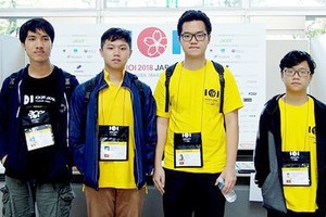 Vietnamese team at the 2018 International Olympiad in Informatics 