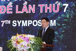 ASOSAI Chairman in the 2018-2021 term Ho Duc Phoc speaks at the closing ceremony (Source: VNA)