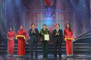 At the award ceremony