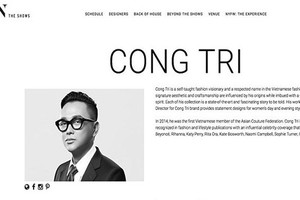 Designer Nguyen Cong Tri to come back to New York Fashion Week this September