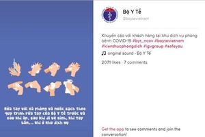 A screenshot of the TikTok account of Vietnam's Ministry of Health