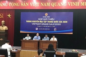 The briefing of the national promotion month ‘Vietnam Grand Sale 2020’ on June 25 (Photo: VNA)