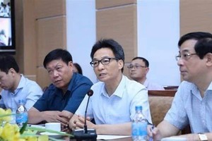 Deputy Prime Minister Vu Duc Dam, head of the National Steering Committee for COVID-19 Prevention and Control, speaks at the meeting. (Photo: VNA)