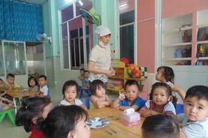 The day care service in nursery schools in HCMC will start on September 7. (Photo: SGGP)