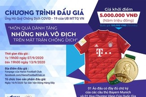 Next Media and Hanoi FC have launched an auction programme to support the fight against the COVID-19. 