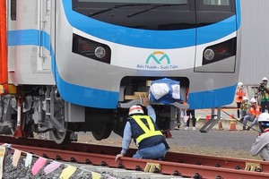 Metro coaches placed on tracks