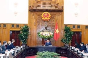 Prime Minister Nguyen Xuan Phuc speaks at the reception (Photo: VNA)