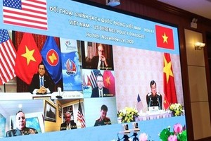The virtual 2020 Vietnam-US defence policy dialogue (Photo: VNA)