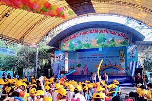Children participate in the launching ceremony. (Photo: SGGP)