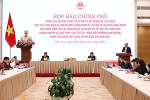 At the press conference (Photo: VNA)