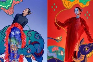 Miss Universe Vietnam 2017, H'Hen Nie honors Dong Ho folk painting