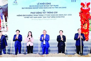 At the groundbreaking ceremony