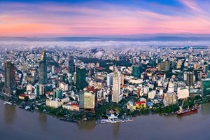 A view of HCM City from the Saigon River (Photo: VNA)