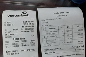 Tourist is left shocked when the restaurant charged him VND1.8 million per kilo ($78.4) for one kilo of sweet snail. (Photo: SGGP)