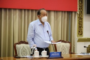 Permanent Deputy Prime Minister Truong Hoa Binh at the meeting. (Photo: VNA)