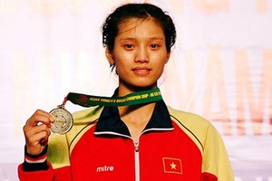 Nguyen Thi Tam -  the first Vietnamese female boxer won a  gold medal at the Asian Women's Boxing  Championships in 2017 (Photo: VNA)