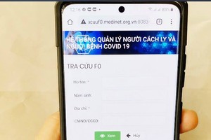 The HCMC health sector launches web portal of personal health records of Covid-19 patients to help residents to get information about their relatives who are under Covid-19 treatment in medical facilities. (Photo: KK)