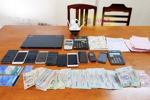 The online gambling ring is broken with allegedly transacted bets worth more than VND150 billion. (Photo: SGGP)