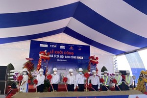 ​At the groundbreaking ceremony
