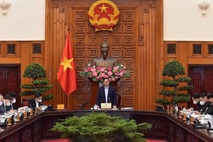 Prime Minister Pham Minh Chinh speaks at the meeting. (Photo: VNA)