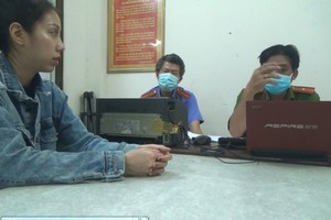 Vo Nguyen Quynh Trang at the Investigation Agency of the Binh Thanh District’s Police Department