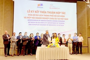 At the signing ceremony