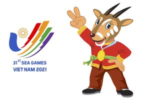The mascot and logo of SEA Games 31