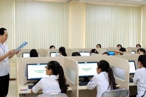 An exam at the Vietnam National University (VNU) - Hanoi (Photo: VNA)
