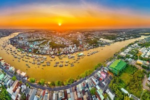 Cai Rang Floating Market in Can Tho city. (Photo: VNA)
