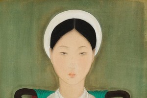 The painting titled “Vietnamese Lady” by painter Le Pho 