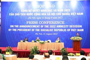 At the press conference to announce the President's decision on amnesty (Photo: VNA)