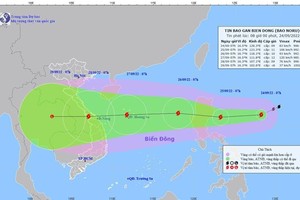 The path of the storm. (Source: nchmf.gov.vn)