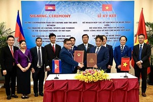 An cooperation agreement on arts and culture between Vietnam’s Ministry of Culture, Sports and Tourism and the Ministry of Culture and Fine Art of Cambodia in the 2023-2027 period is signed on September 28.