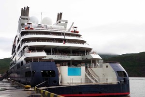 The five-star luxury vessel, Le Laperouse docks in Quy Nhon port, Binh Dinh Province.