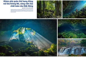 The collection of photos featuring the natural beauty of the Krong No volcanic cave system in the Central Highland province of Dak Nong by photographer Ngo Minh Phuong wins the VAPA’s golden cup.