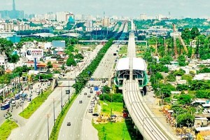 The HCMC Urban Railway Management Board will implement a series of solutions to accelerate the metro construction progress. (Photo: SGGP)