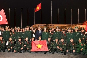 At the send-off ceremony (Photo: qpvn.vn)