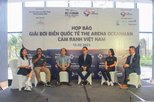 At the press conference of Arena Oceanman Cam Ranh Vietnam 2023