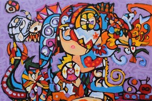 A painting at the display (Photo: SGGP)