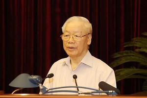 Party General Secretary Nguyen Phu Trong speaks at the meeting. (Photo: VNA)
