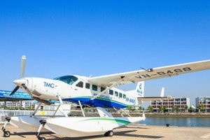 The seaplane service uses Cessna Grand Caravan 208B EX, a modern seaplane model of the US. (Photo: VNA)