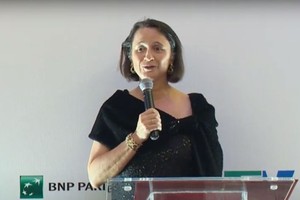 Ms. Emmanuelle Pavillon-Grosser, Consul General of France in HCMC speaks at the event. (Photo: SGGP)
